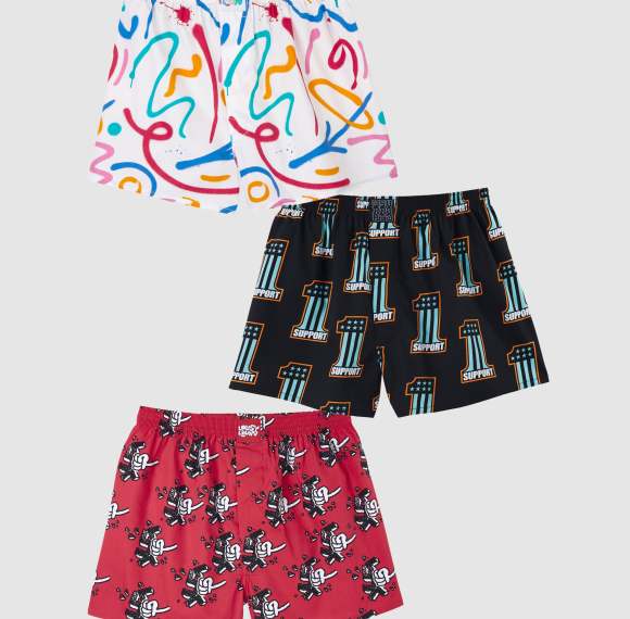 Herren 3er-Pack Boxershorts Push Box | Hochwertige Komfortunterwäsche | Herren-Boxershorts mit recycelbarer Verpackung