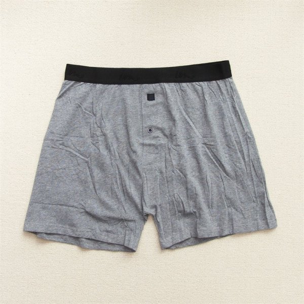 Dünne, lockere Herren-Boxershorts mit Pfeilmotiv für den Sommer | Offener Hosenschlitz mit Knopf | Modische Herren-Boxershorts