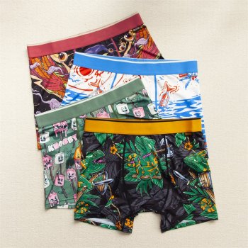 Men's Professional Sports Boxers Printed | Mens Boxer Briefs Underwear | Breathable Moisture Wicking Fabric