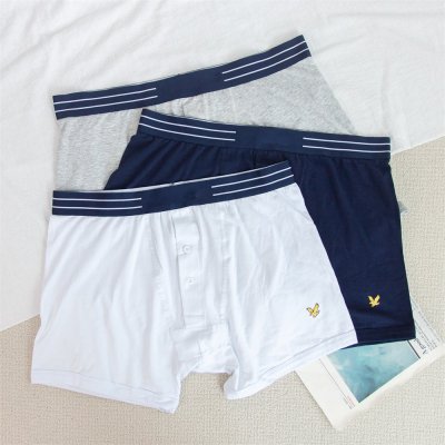 Herrenunterwäsche aus Baumwolle mit offenem Hosenschlitz | Lockerer, hochelastischer Bund mit mittlerer Taille | Bequeme Herren-Boxershorts