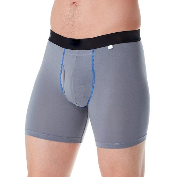 Men's Modal Soft Close-Fitting Elastic Pouch Boxers | 6" Boxer Brief | Tagless Mid-Rise Regular Boxer Brief Underwear