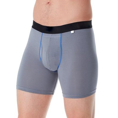 Men's Modal Soft Close-Fitting Elastic Pouch Boxers | 6" Boxer Brief | Tagless Mid-Rise Regular Boxer Brief Underwear