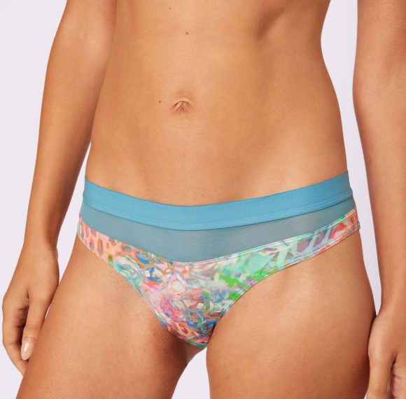 Dream Comfort Women Brief Thong Panties | Silky Comfort Wrap Breathable Butt | Low Waist Women Underwear