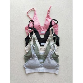 Sports Comfortable No-Wire Bra For Women | V Neck Padded Bralette | Sports Bra With Adjustable Straps