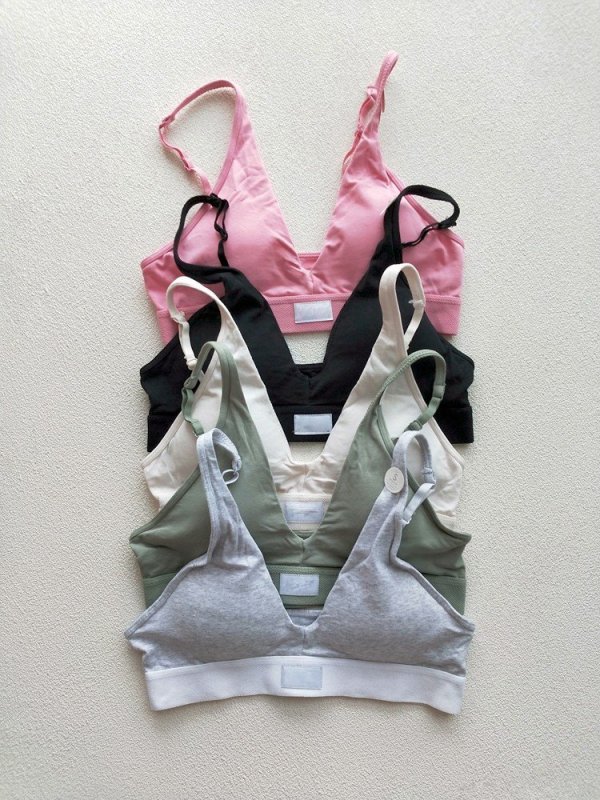 Bequemer Sport-BH ohne Bügel für Damen | Gepolstertes Bralette mit V-Ausschnitt | Sport-BH mit verstellbaren Trägern