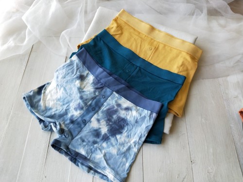 Eco-Friendly Modal Cotton Classic Women's Boxers | Block Button Front Elastic Waisted | High Waist Hip Wrap Women Underwear