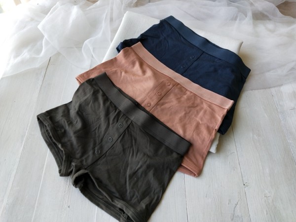 Eco-Friendly Modal Cotton Classic Women's Boxers | Block Button Front Elastic Waisted | High Waist Hip Wrap Women Underwear