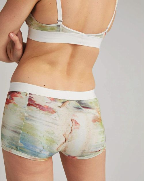 Eco-Friendly Modal Cotton Classic Women's Boxers | Block Button Front Elastic Waisted | High Waist Hip Wrap Women Underwear
