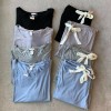 Eco-Friendly Women's Sleepwear Loungewear | Block Button Front Elastic Waisted | High Waist Hip Wrap Women Underwear