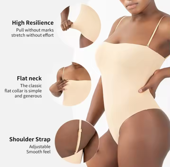 Activewear Gym Wear High Cut Women Thong Jumpsuit | Removable Strap Double Layer Wide Scoop | High-Cut Leg Opening
