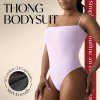Activewear Gym Wear High Cut Women Thong Jumpsuit | Removable Strap Double Layer Wide Scoop | High-Cut Leg Opening