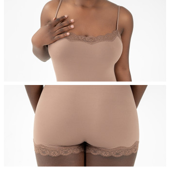 Basic Casual Sports pink Jumpsuit | Lace Patchwork square Neck | Womens Yoga Wear Shapewear