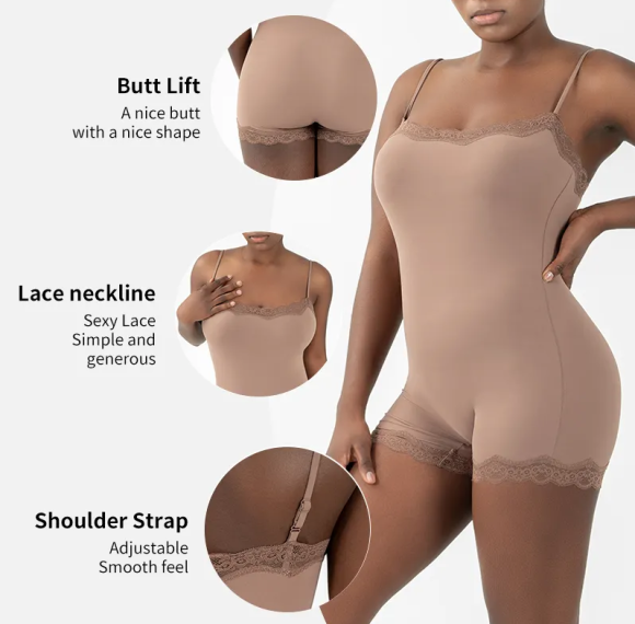 Basic Casual Sports pink Jumpsuit | Lace Patchwork square Neck | Womens Yoga Wear