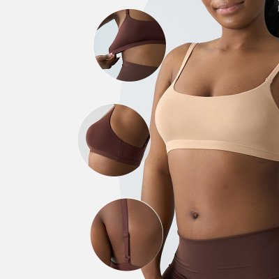 Sports Comfortable No-Wire Bra For Women | V Neck Padded Bralette | Sports Bra With Adjustable Straps