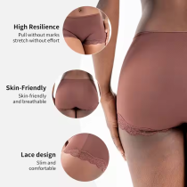 Women's Boyshorts Lace Soft | Mid-Waist Sexy High Elastic Women's Underwear | Breathable Soft And Cozy For Everyday Wear