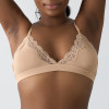 Women's Lace Triangle Bralette | V Neck Non Padded Bralette | Pure Comfort Lace Longline Bra
