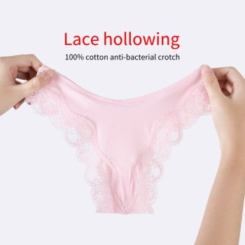 Mid-Rise Tanga Cheeky Briefs Thong Back Coverage | Super Soft Ladies Panties | Lace Trimmed Women's Briefs