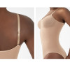 Women's Bodysuits Tummy Control Shapewear | Seamless Round Neck | Mid Thigh Body Shaper With Removable Pads