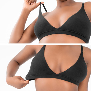 Women's Inbarely Triangle Bralette | Comfortable Unlined V Neck | Wireless Smoothing Bra Top Stretch