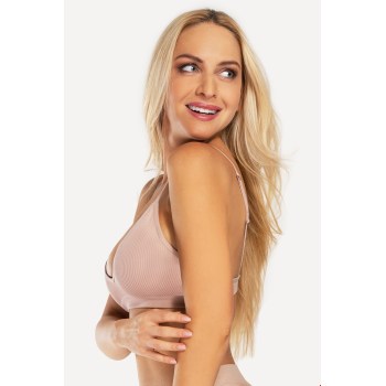 Women's Originals Seamless Triangle Rib Bralette | Soft Ribbed Bra V Neck | Comfortflex Fit