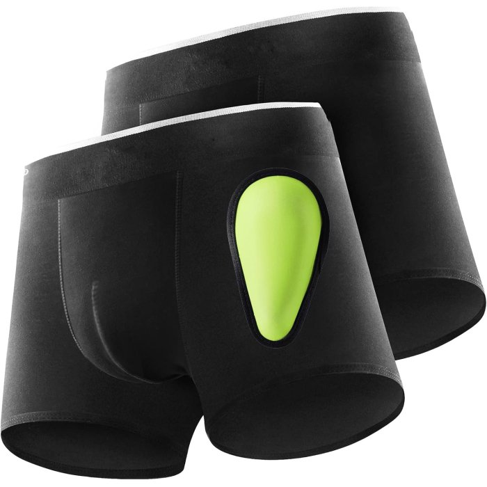 Men's Protective Boxer Briefs | Compression Soft Athletic Cup | Youth Peewee Underwear For Baseball Football