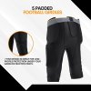 Football Girdle Shorts Underwear with Pads For Men's & Boy's | 7 Padded Integrated Football Pads with Hip | Thigh Pads And Cup Pocket