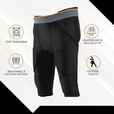 Football Girdle Shorts Underwear with Pads For Men's & Boy's | 7 Padded Integrated Football Pads with Hip | Thigh Pads And Cup Pocket