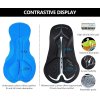 Mens 4D Padded Bike Shorts | Anti-Slip Leg Cycling Underwear | Wide Waistband Motorcycle Underpants