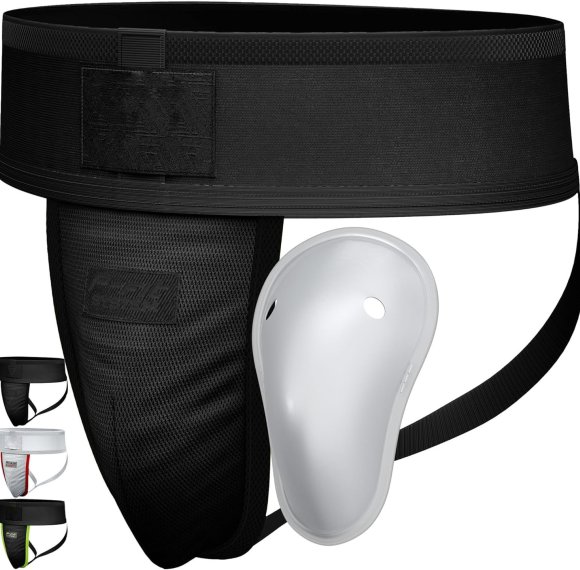 Groin Protector Cup Men Athletic Jock Strap | Removable TPE Cup with Silicone Cushioning | Baseball Protection & More Sports