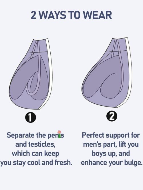 Men's Separate Big Pouch Comfy Briefs | Comfy Mid-Rise Pouch | Men's Pouch Underwear