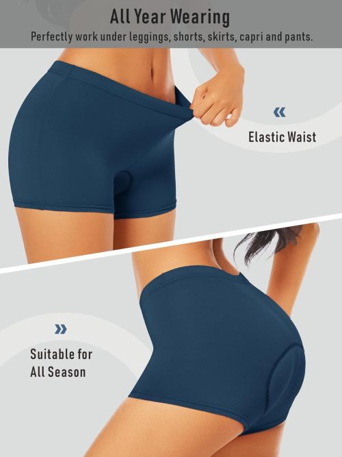 Women's Cycling Underwear 4D Padded | Gel Bike Bicycle Shorts | Mountain Undershorts Riding Boxer Boyshorts