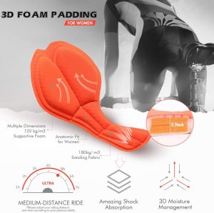 Women's Bicycle Cycling Shorts | Quick Dry Women's Cycling Underwear | Highly Breathable 3D Gel Padded
