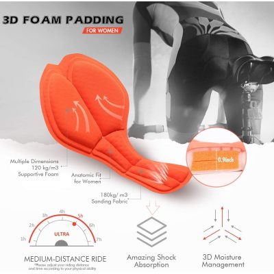 Women's Bicycle Cycling Shorts | Quick Dry Women's Cycling Underwear | Highly Breathable 3D Gel Padded