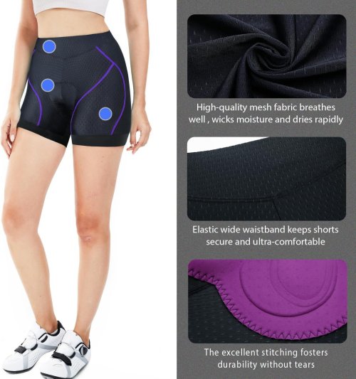 Sports Women's Cycling Underwear Shorts | 3D Padded Bike | Mtb Liner Shorts With Anti-Slip Leg Grips