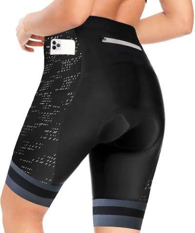Women's 4D Padded Cycling Underwear | Wide Waistband 4D Gel Pading | Bicycle Short With Pockets