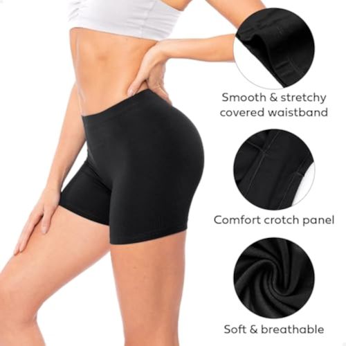 Basics Women's Cotton Stretch Boyshort Boxer Briefs | Light Weight Undershort Trunks | Multi Packs