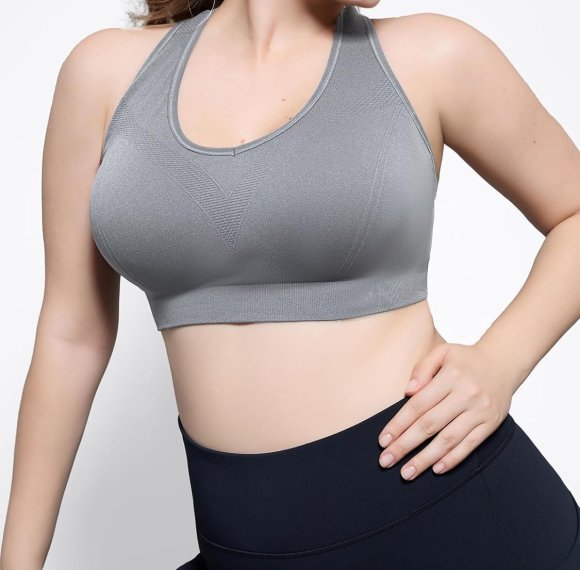 Sport-BHs mit weichem Racerback für Damen | Gepolsterte, nahtlose Unterstützung | Yoga, Fitnessstudio, Workout, Fitness