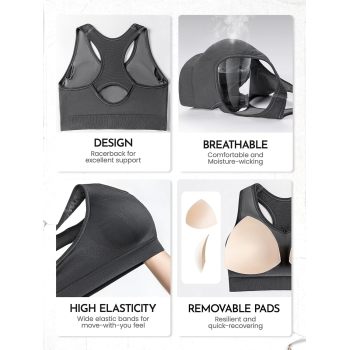 Sports Soft touch Women's Racerback Bras  | Padded Seamless Support | Yoga Gym Workout Fitness