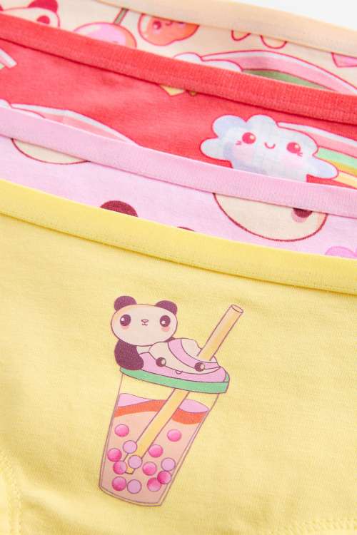 Girls' Cotton Brief Breathable | Pink Panda Animal Print Hipsters | Toddler Panties Kids Assorted Underwears