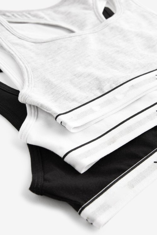 Girls Racer Back Crop Tops Bralettes  | Double Layered Front Panel | Lasting Comfort Fit