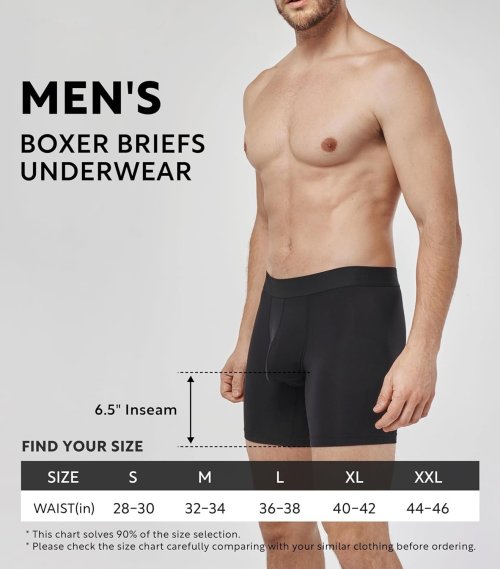 Men's Boxer Briefs Trunk Underwear With Pouch | Moisture Wicking Dual Pouch | Breathable Cool Rayon From Bamboo