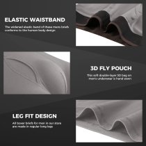 Soft Cotton Open Fly Underwear | Pack Men's Boxer Briefs | 3d U-Pouch | No-Ride Up