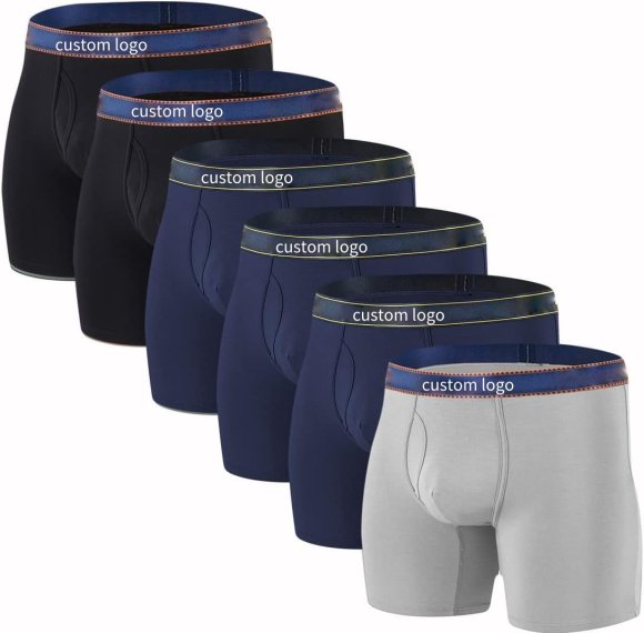 Men's Underwear Boxer Briefs | Moisture Wicking Bamboo Viscose | 3d Contour Pouch | Wide Elastic Waistband