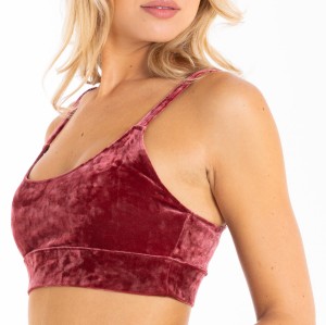 Women's Red Velvet Bralette | Sumptuously Soft Micromodal | Moisture Wicking Breathable