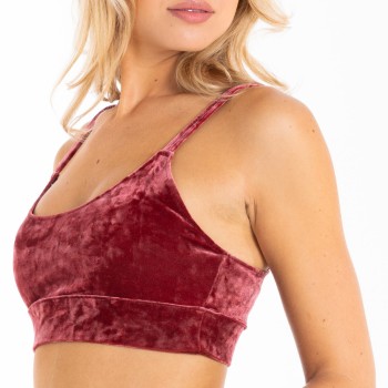 Women's Red Velvet Bralette | Sumptuously Soft Micromodal | Moisture Wicking Breathable