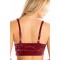 Women's Red Velvet Bralette | Sumptuously Soft Micromodal | Moisture Wicking Breathable