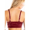 Women's Red Velvet Bralette | Sumptuously Soft Micromodal | Moisture Wicking Breathable