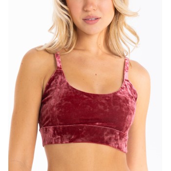 Women's Red Velvet Bralette | Sumptuously Soft Micromodal | Moisture Wicking Breathable