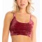 Women's Red Velvet Bralette | Sumptuously Soft Micromodal | Moisture Wicking Breathable