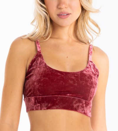 Women's Red Velvet Bralette | Sumptuously Soft Micromodal | Moisture Wicking Breathable
